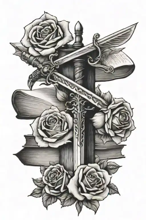 Books Roses Sword