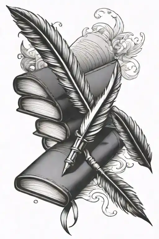Quill Pen And Book Cover