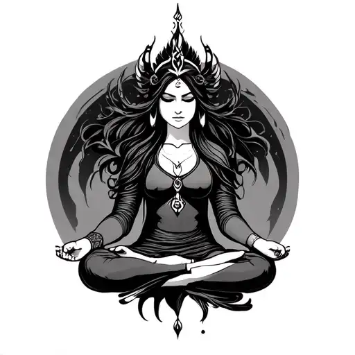 Woman Warrior Meditating