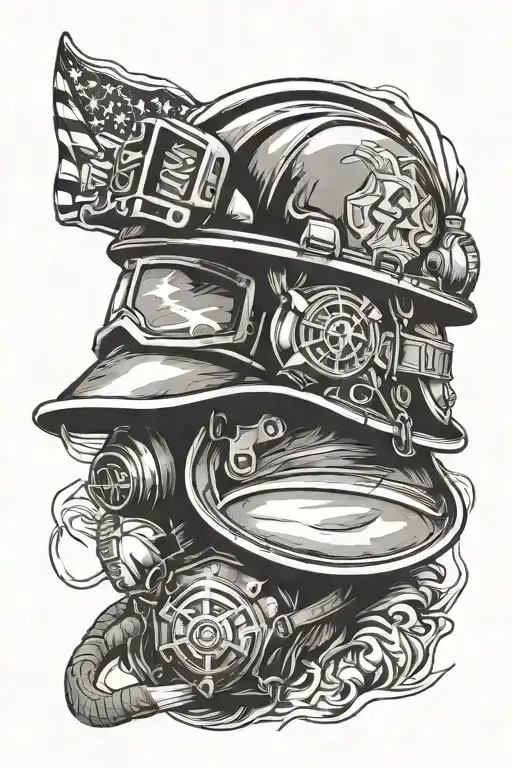 Army And Firefighter Helmet