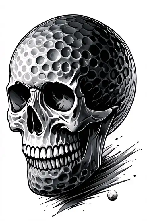 Golf Ball Morphing Skull