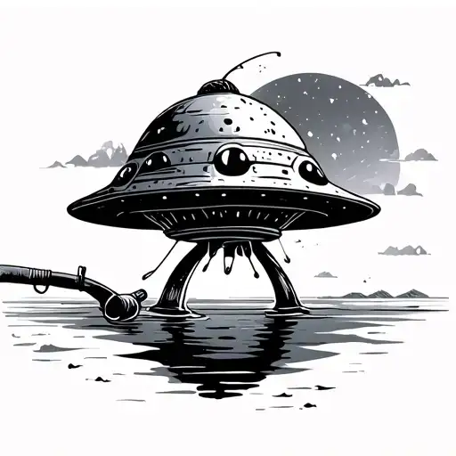 Flying Saucer Sweet On A Fishing Rod