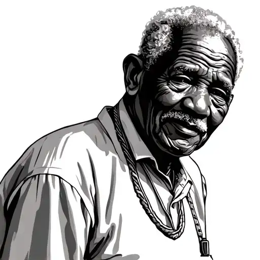 African Elderly Man Standing