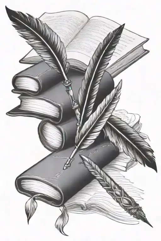 Quill Pen And Book Cover
