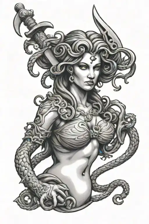 Medusa With A Sword
