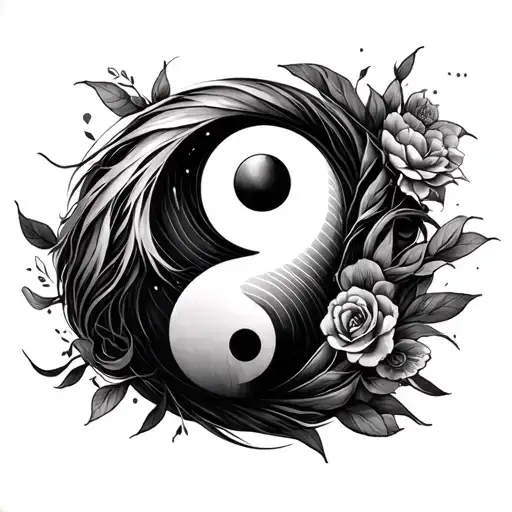Me Vs Me With Ying Yang Symbol