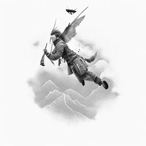 An Adventurous Spirit Soaring Above A Country Landscape