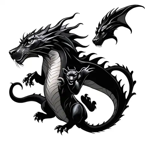 Dragon Chasing Baby Black Panther