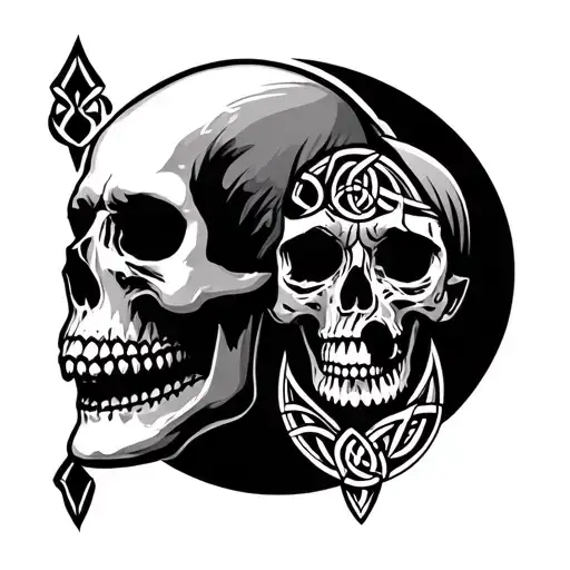 Celtic Family And Skull