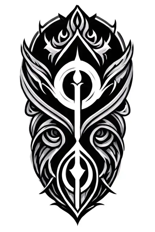 Aegishjalmur Symbol With A Stylized