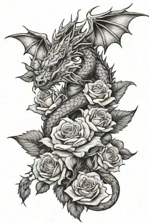 Books Roses Dragon