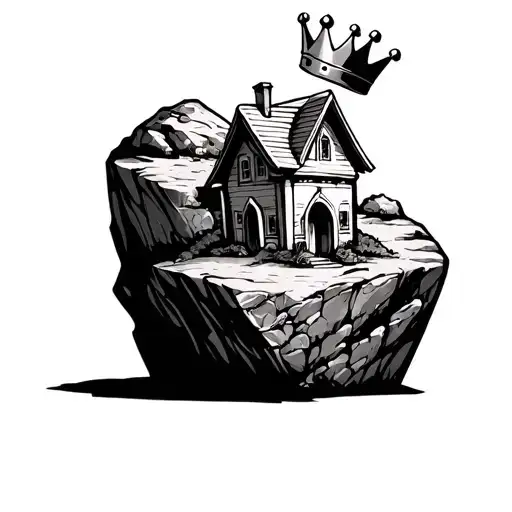Rock With A House And A Crown