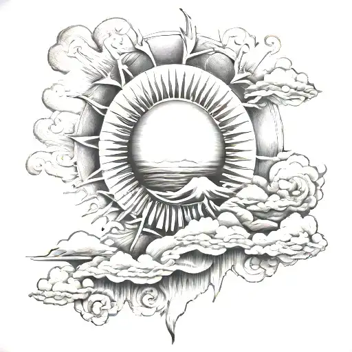 Argentina Sun In Front Of Fog