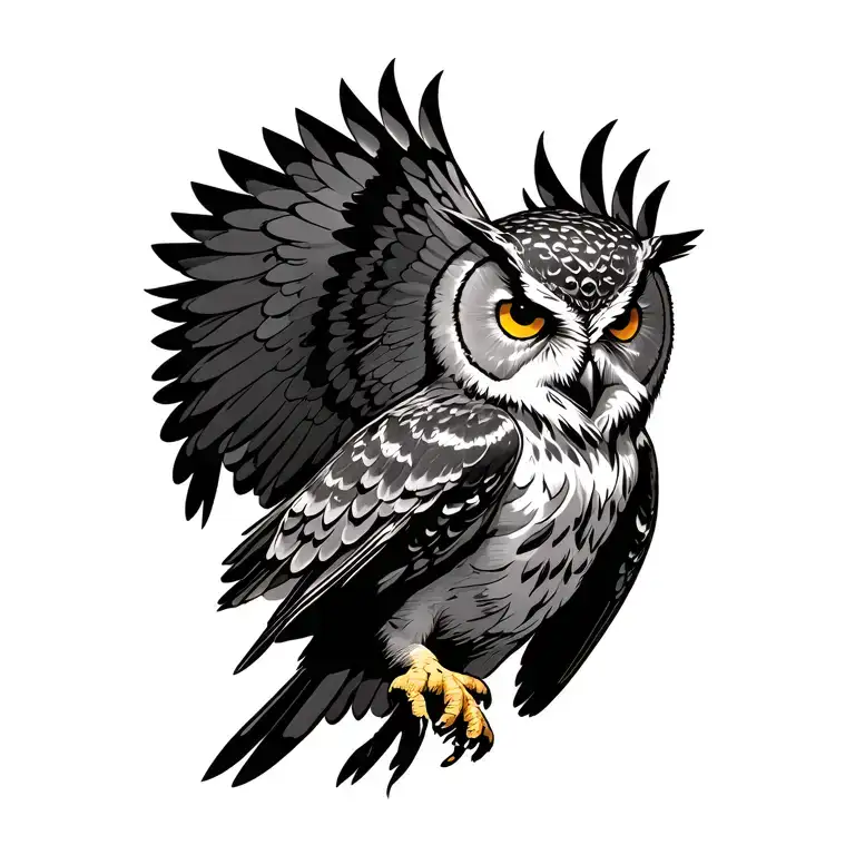 Drake Owl Flying