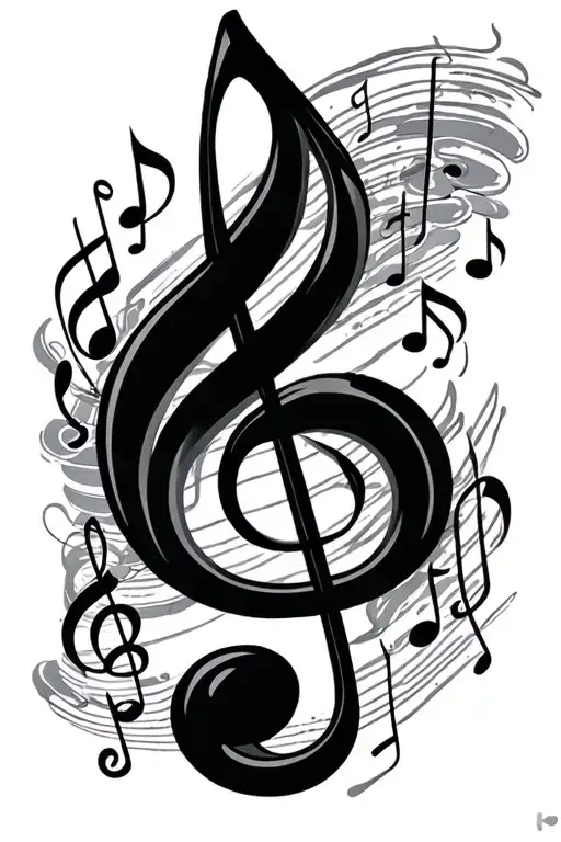 Sureal Music Notes Under Skin