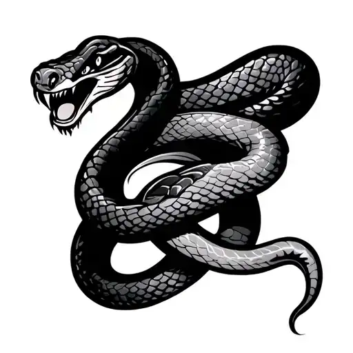 Uno Logo With Snake Wrapped