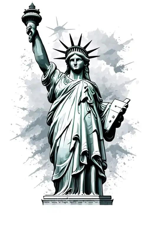 Military Theme With Statue Of Liberty