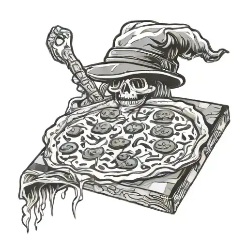 Pizza Box And Stare Sun Hat