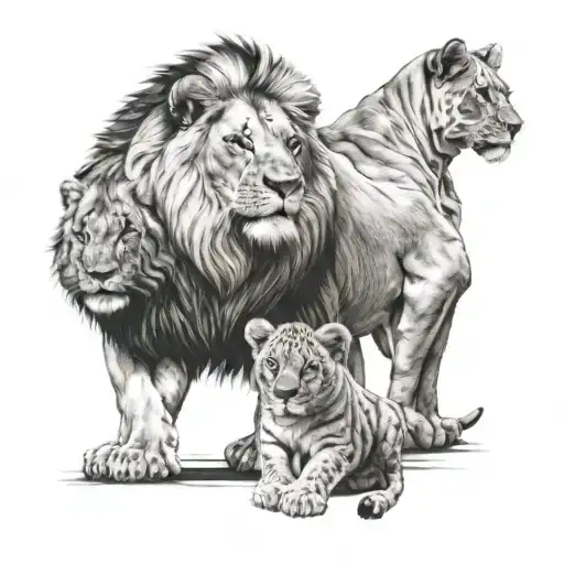 2 Cubs And A Lion