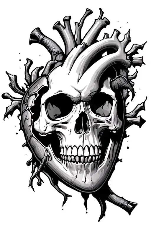 Heart Ripped Out With Skull