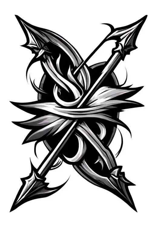 Bow Arrow With Trishul