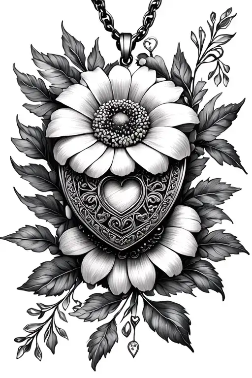 Locket And December Birth Flower And Symbol For Love