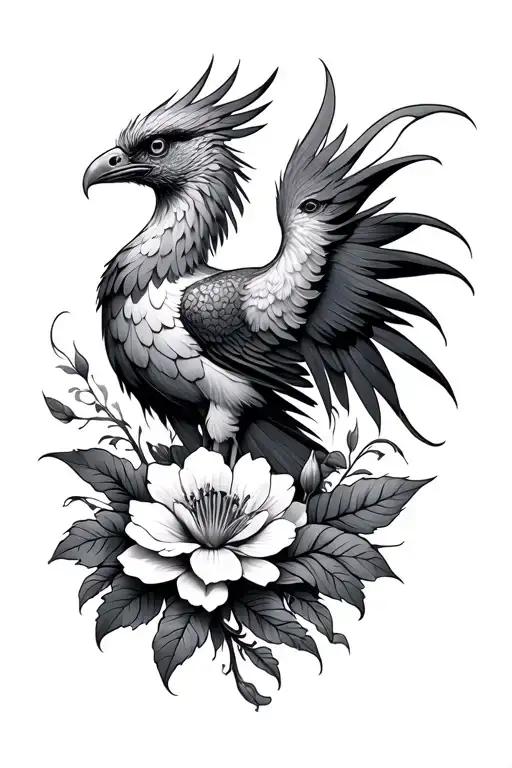 Phoenix Bird Flower