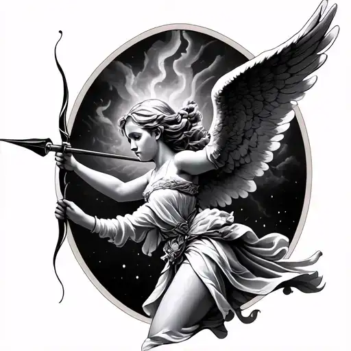 Angel Shooting An Arrow