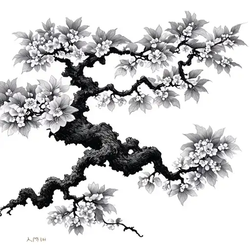 Japanese Cherry Tree Intertwined