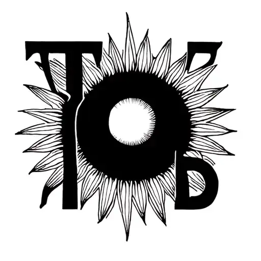 Semi Colon With Sun And Letters Tb