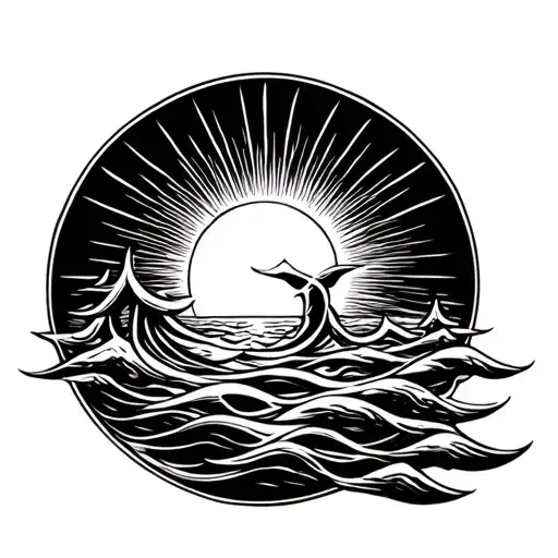 Triskel Celtic Sea With A Sun Above