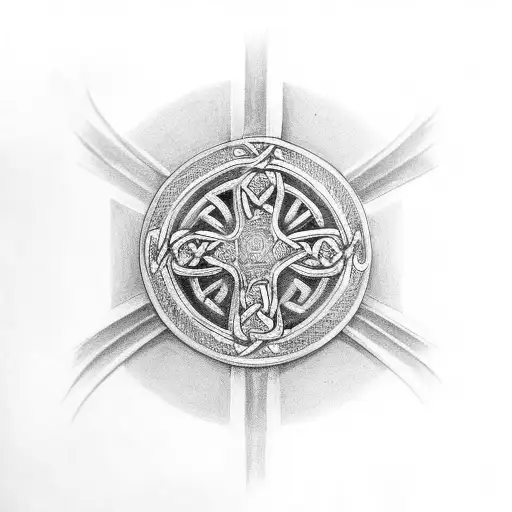 Celtic Cross And Dove