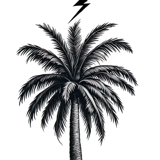 Palm Tree With Lightning Bolt