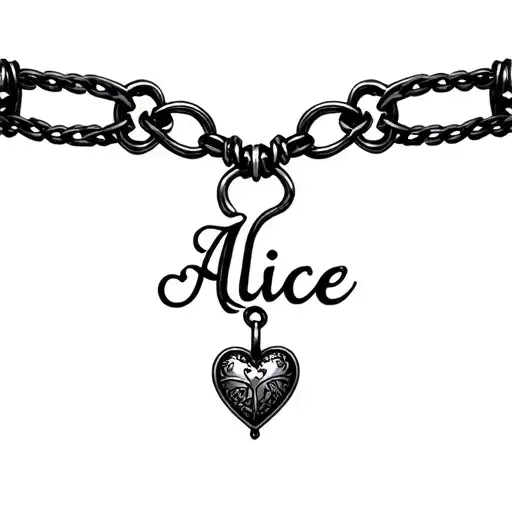 Small Bracelet With A Heart Saying Alice