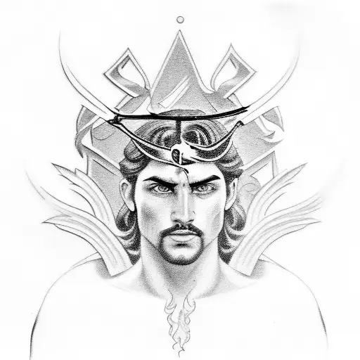 Greek God With Fire In His Eyes