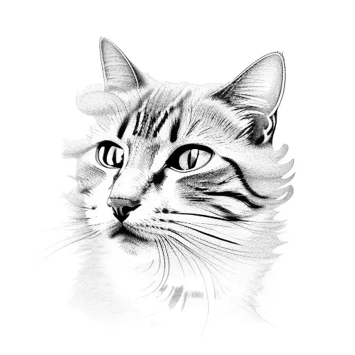 Flowers Covering Cat Face