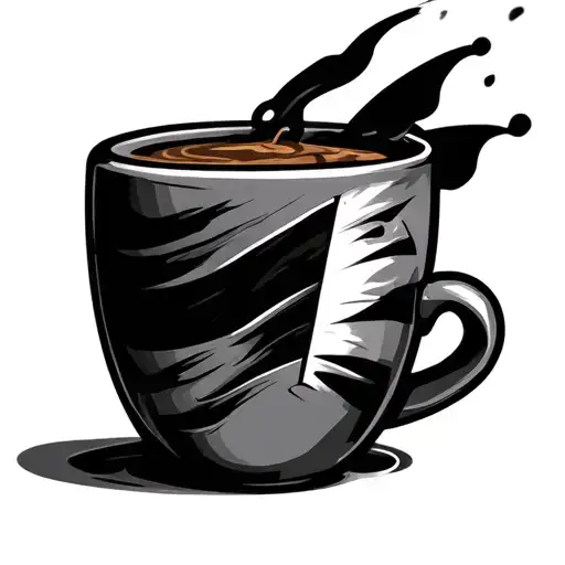 Black Flag Logo In A Coffee Cup