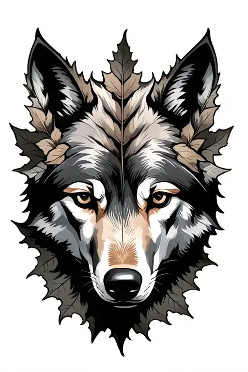 Wolfs Face Leaf Oak Leaf