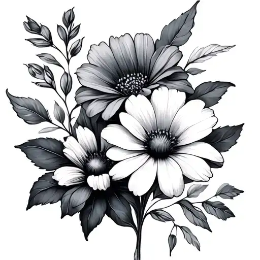 January And March Birth Flowers Combined