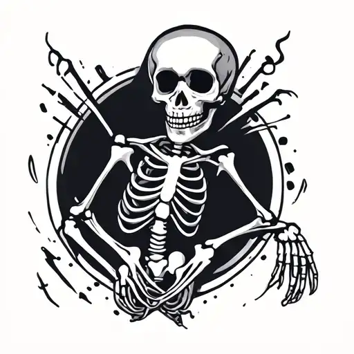 Chill Skeleton Just Vibing