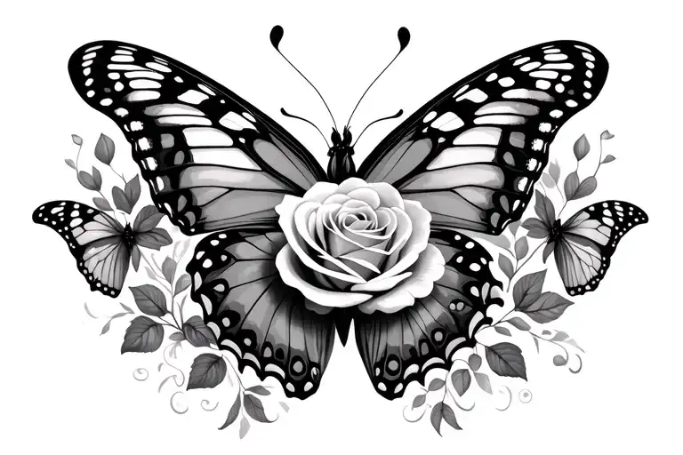 Rose Brand Butterflies Horizontal