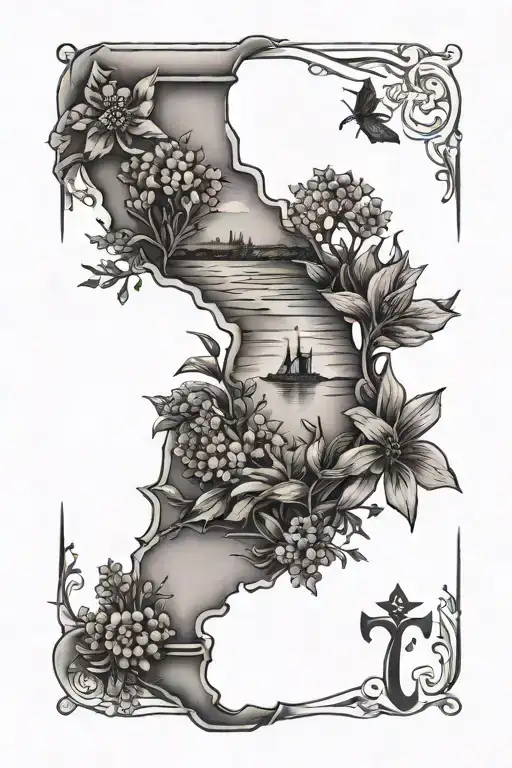 Lavender Old School With Lake And The Word Coeco