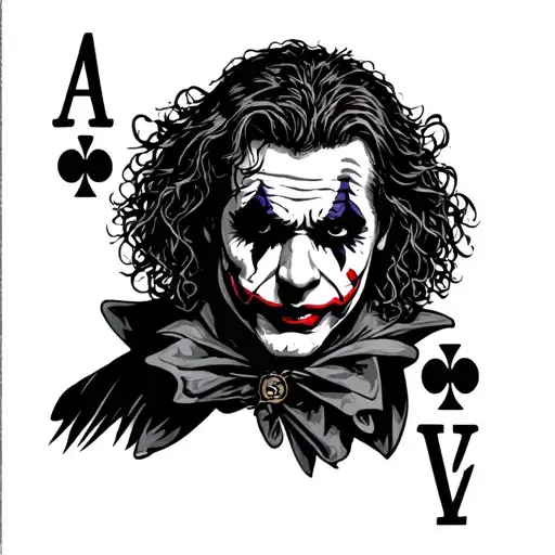 Heath Ledger Jocker Ina Playing Card