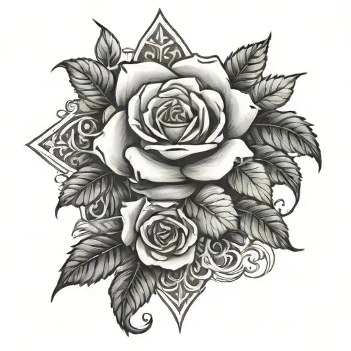 Roses Cross Roman N Roses