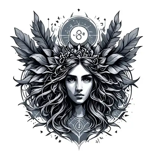 Vector With Virgo Zodiac Sign