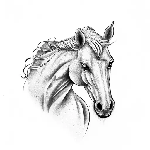 Horse Face Outline