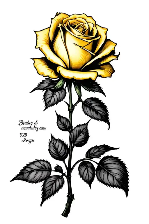 Single Yellow Rose And A Date As Tribute