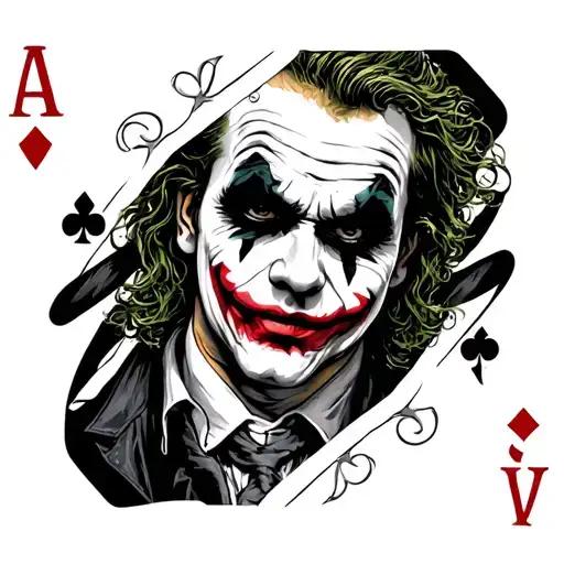 Joker Heath Ledger Playing Card