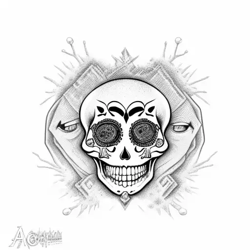 A Join Or Die Cartoon Featuring Colorful Sugar Skulls As The Characters