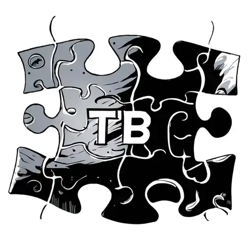 Black And White Puzzle Piece With Tb